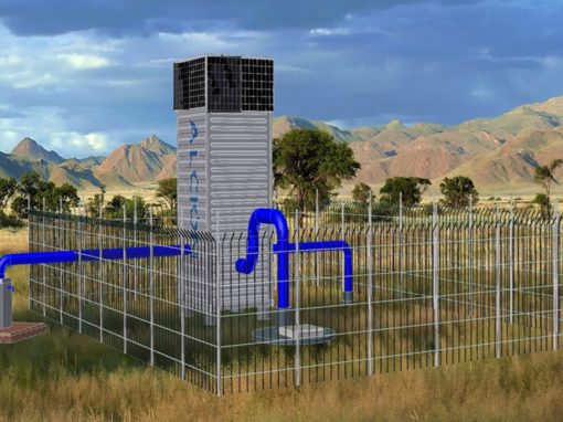 solar-powered water station